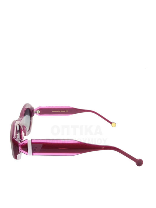 Rebecca Blu Rebecca Blu Damen Sonnenbrille mit Burgundischem Rahmen RB8860 RK06