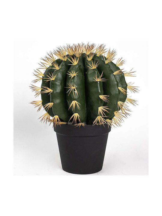 Artificial Plant in Pot Cactus Echinocactus Green 52cm Supergreens