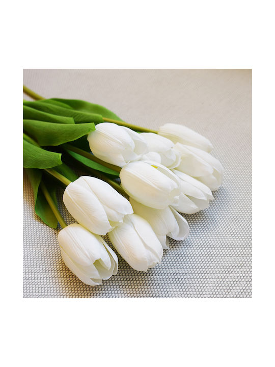 Decorative Artificial Flower Tulip White 47.5cm Koart