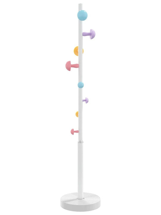 vidaXL Καλόγερος Μεταλλικός Λευκός 35x35x172cm