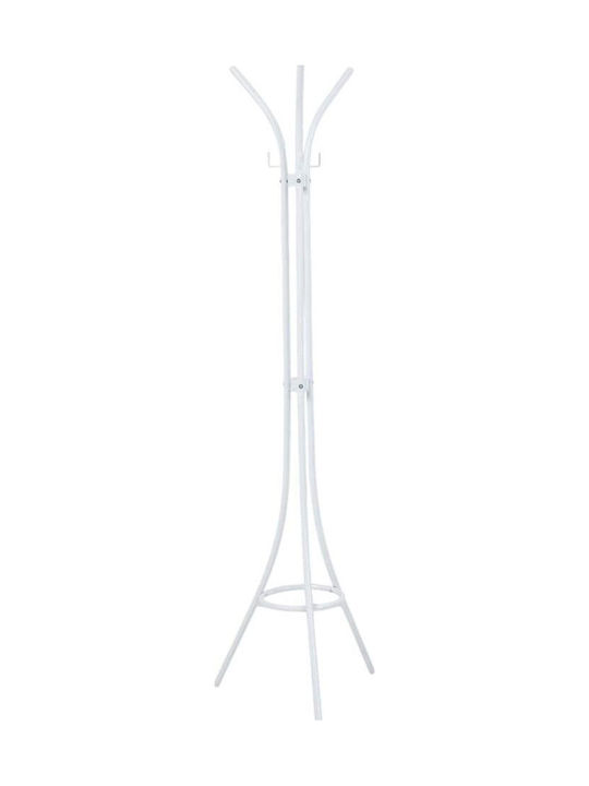 Polihome Metallic Coat Rack White Ennocleuko 47x47x175cm