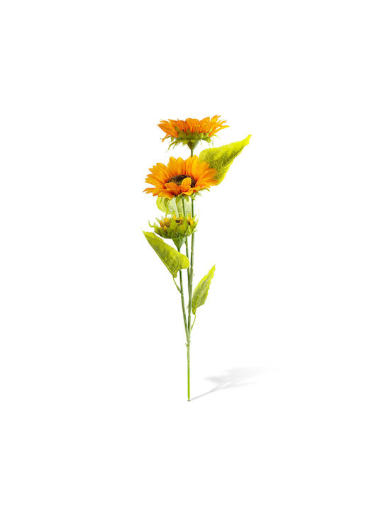 Decorațiune De Toamnă – Floarea Soarelui Citrin 3 Flori 90 Cm