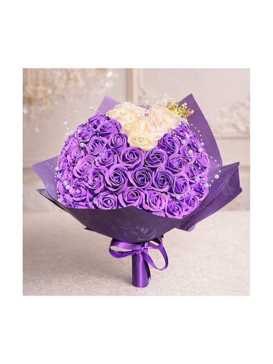 Royal Purple Bouquet 101 Soap Roses Decorative Accessories 40 Cm Royal Purple Bouquet 101 Soap Roses Decorative Accessories 40 Cm