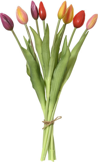 Bouquet of 8 Real Touch Tulips 13x13x39cm Bouquet of 8 Real Touch Tulips 13x13x39cm