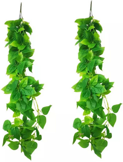 Set 2 Decorative Hanging Ivy Plants Jup *4975324 16040-8 Wall-mounted Plastic 90 Cm Green