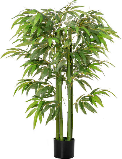 Künstliche Pflanze im Topf Bamboo Grün 140cm HomCom