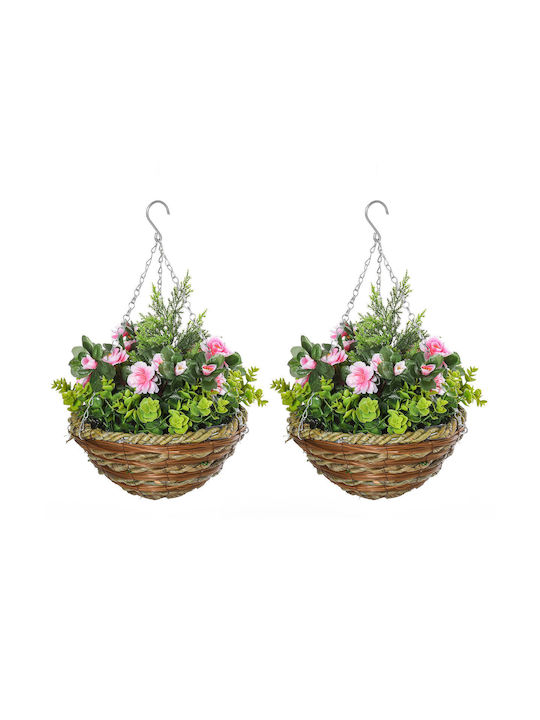 Изкуствено растение в саксийка Green 25см 2бр Outsunny