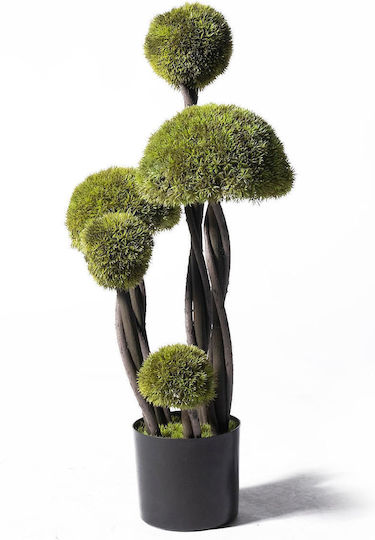 Supergreens Uv Τεχνητό Δέντρο Μπονσάι Moss ''mushroom'' Πενταπλό Πράσινο 90 Εκ