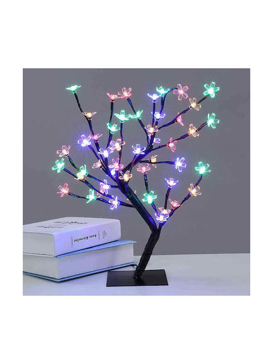 Copac cu Flori de Cireș 36 Lămpi LED 40cm Înălțime Lumină Caldă Rece Alb Multicolor