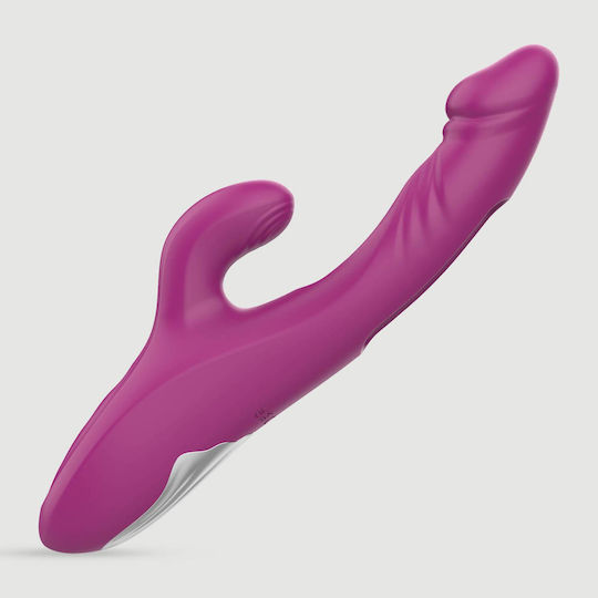 G-Slap Curved Δονητής Rabbit Ροζ