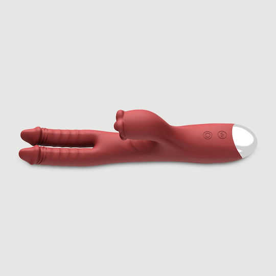 Two Finger Beauty Вибратор Заек Червен