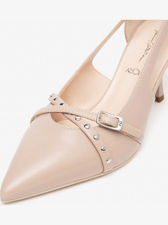Leder Pumps Rosa