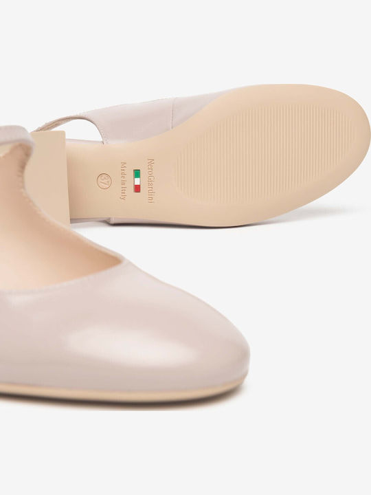 Pantofi Cu Toc Din Piele Roz