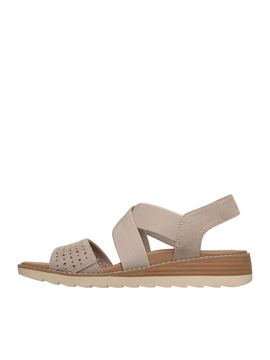 Arch Fit Damen Flache Sandalen Beige