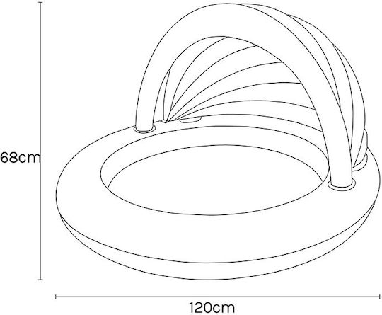 Sunnylife Eli The Elephant Children's PVC Swimming Pool 100lt Inflatable 120x106x68cm Gray