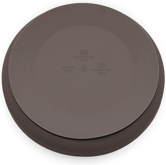 Petite & Mars Farfurie Pentru Copii Din Silicon Maro