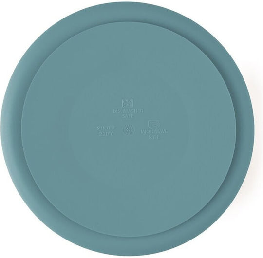 Petite & Mars Farfurie Pentru Copii Din Silicon Albastră
