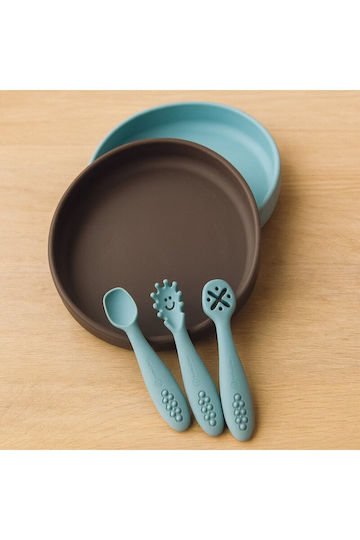 Petite & Mars Baby Spoon Set with Heat Sensing Silicone for 6+ Months 3 Pieces
