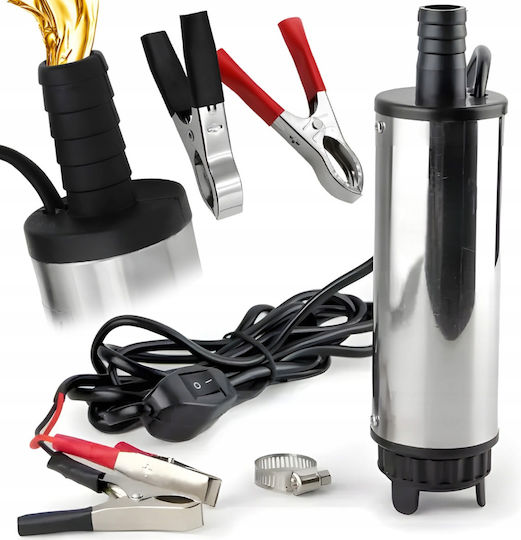 Pompă Auto Transfer Lichide Filtru Zola 12v Debit 12 L Min 8500 Rpm Adaptor Priză Brichetă Cleme Alimentare Oțel Inoxidabil