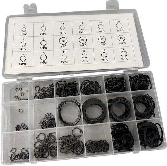 Σετ Εξωτερικές Ασφάλειες Seeger 300τμχ Gebo Tools