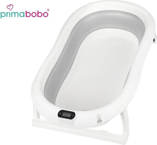 Primabobo Folding Baby Bath with Thermometer Gray