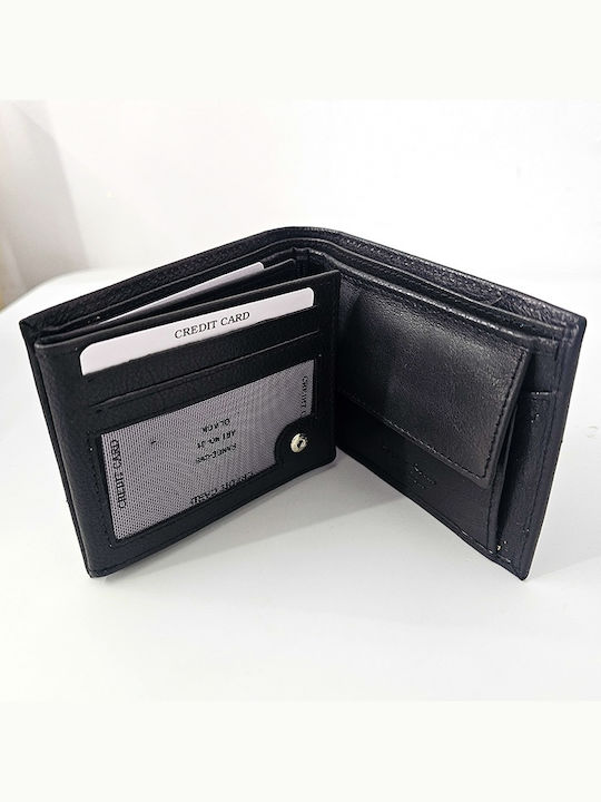 Leder Herrenbrieftasche Schwarz