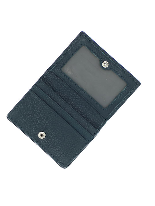 Leather Men's Wallet Blue