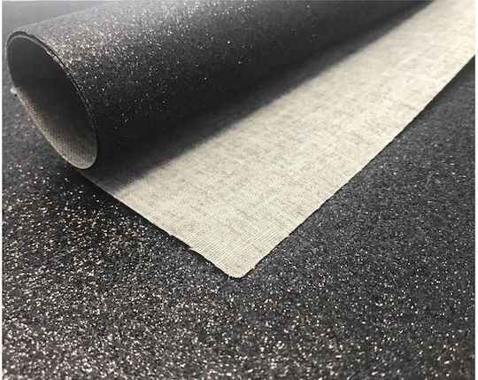 Glitter Decoration Fabric Black Leatherette