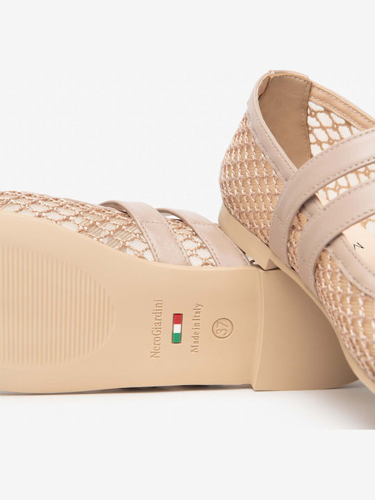 Leder Damen Ballerinas Rosa