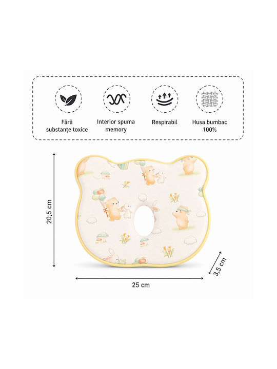 Kidizi Βρεφικό Μαξιλάρι Πλαγιοκεφαλίας Memory Foam 21x25εκ.