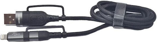Moxom USB-A To Lightning Cable Black 1m MX-CB360