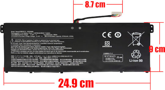 Съвместима Батерия за Acer TravelMate / Chromebook Acer Swift Go Travelmate P2 Tmp214-55 Tmp216-51g P4 Tmp414-53 Tmp416-52 P6 Tmp614-53ap22abn Ap22a8n с 5830mAh
