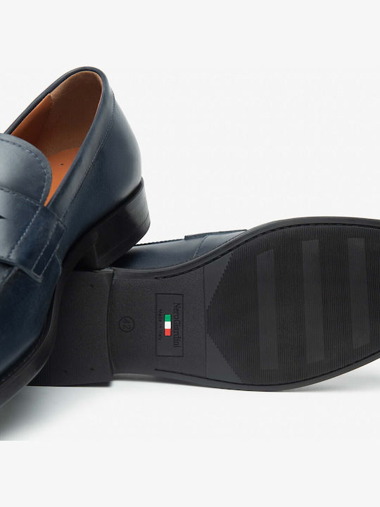 Δερμάτινα Ανδρικά Loafers σε Μπλε Χρώμα
