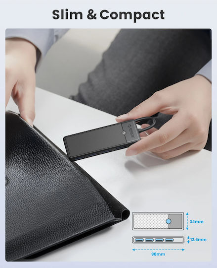 Orico USB Хъб 4 Порта USB 3.1 с USB-A Връзка Бял