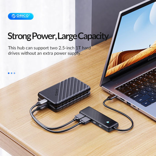 Orico USB Хъб С 4 Порта USB 3.0 С Връзка USB-C / USB-A