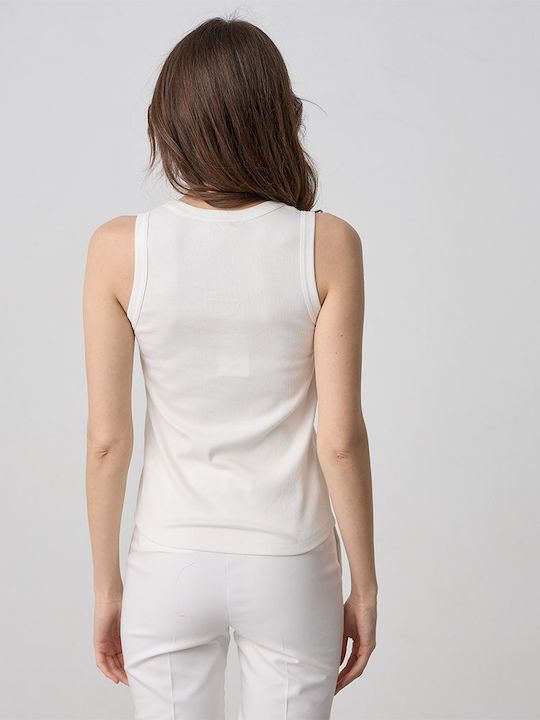 Damen Bluse Ärmellose Weiße