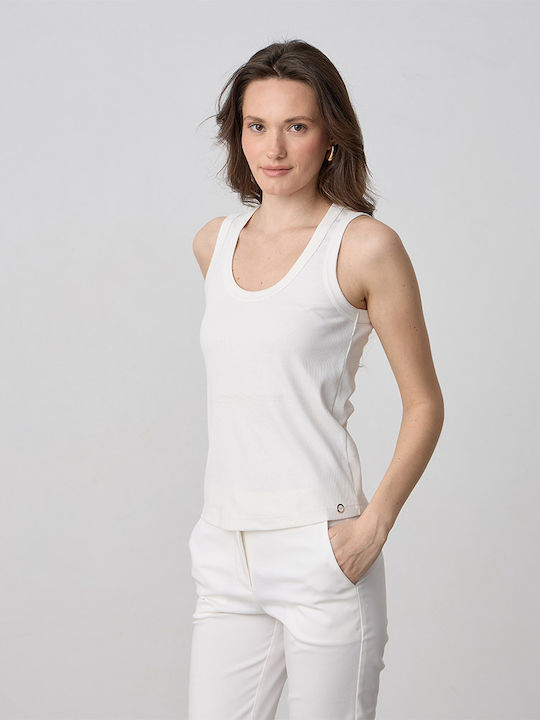 Damen Bluse Ärmellose Weiße
