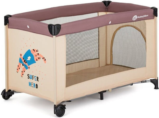 Petite & Mars Loc de Joacă cu Saltea Maro 60x120cm