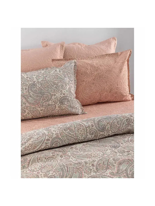 Palamaiki Ste101 Σετ Σεντόνια Μονά με Λάστιχο 110x200+32εκ. Rose (3τμχ)