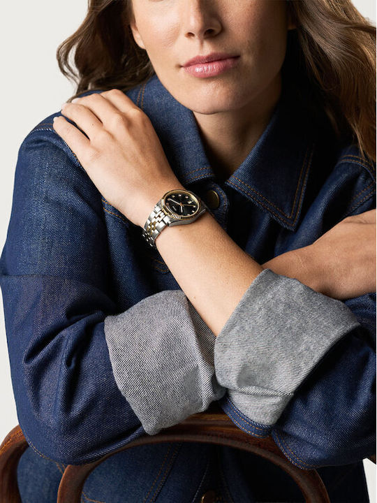 Fossil Scarlette Women's Watch 34mm Battery with Gold Metal Bracelet