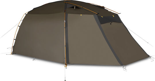 Kampa Mossborn-K Къмпинг Сцена Тунел Кафява с Двойна Плат 4 Сезона за 2 Хора 390x165x135см