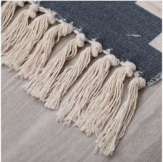 FRIPIA Χαλί Ορθογώνιο Βαμβακερό Μπλε 60x90cm