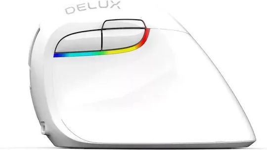 Delux M618 Mini+ Безжична Ергономична Vertical Мишка Бяла