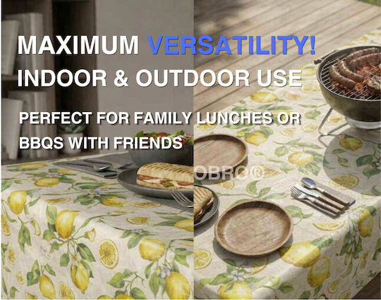 Stain Resistant Yellow Tablecloth 140x180cm