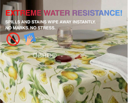 Stain Resistant Yellow Tablecloth 140x180cm