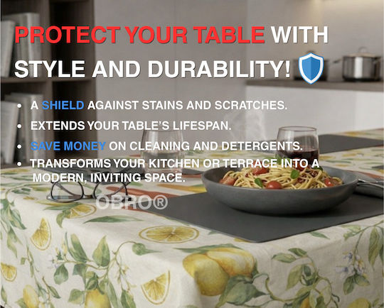 Stain Resistant Yellow Tablecloth 140x180cm