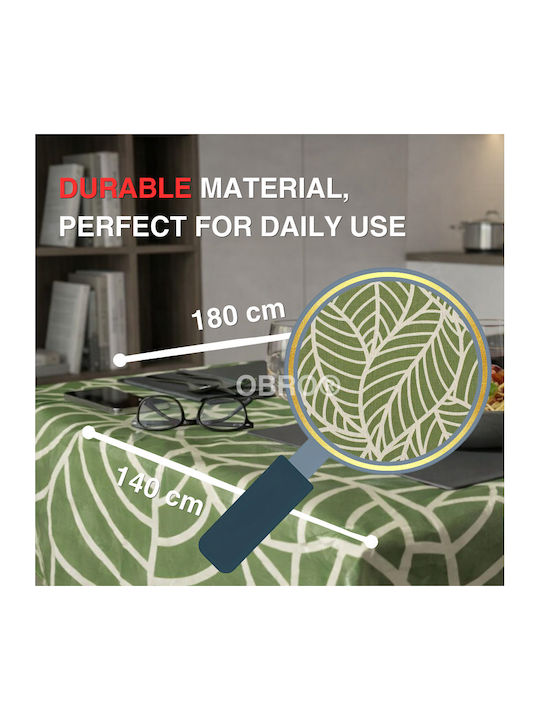 Stain Resistant Tablecloth Green 140x180cm