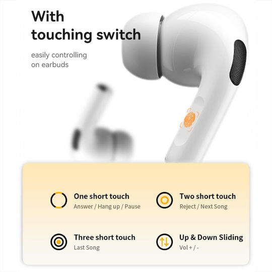 Yesido In Ear Bluetooth Безжични Слушалки Бели