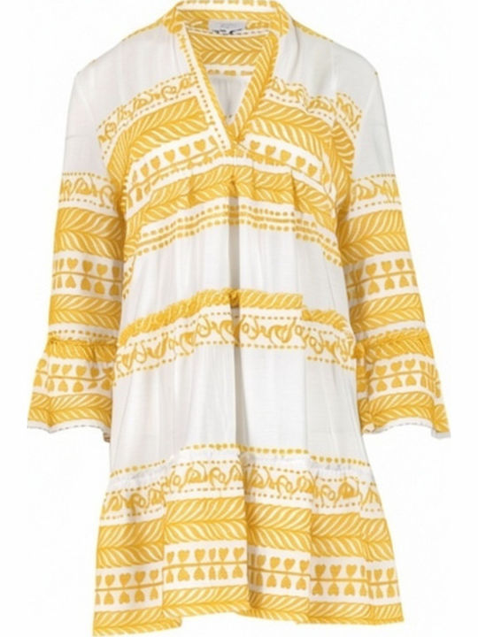 Pink Label Women's Beachwear Dress Yellow