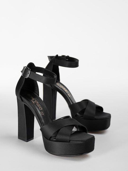 Fabric Women's Sandals Black